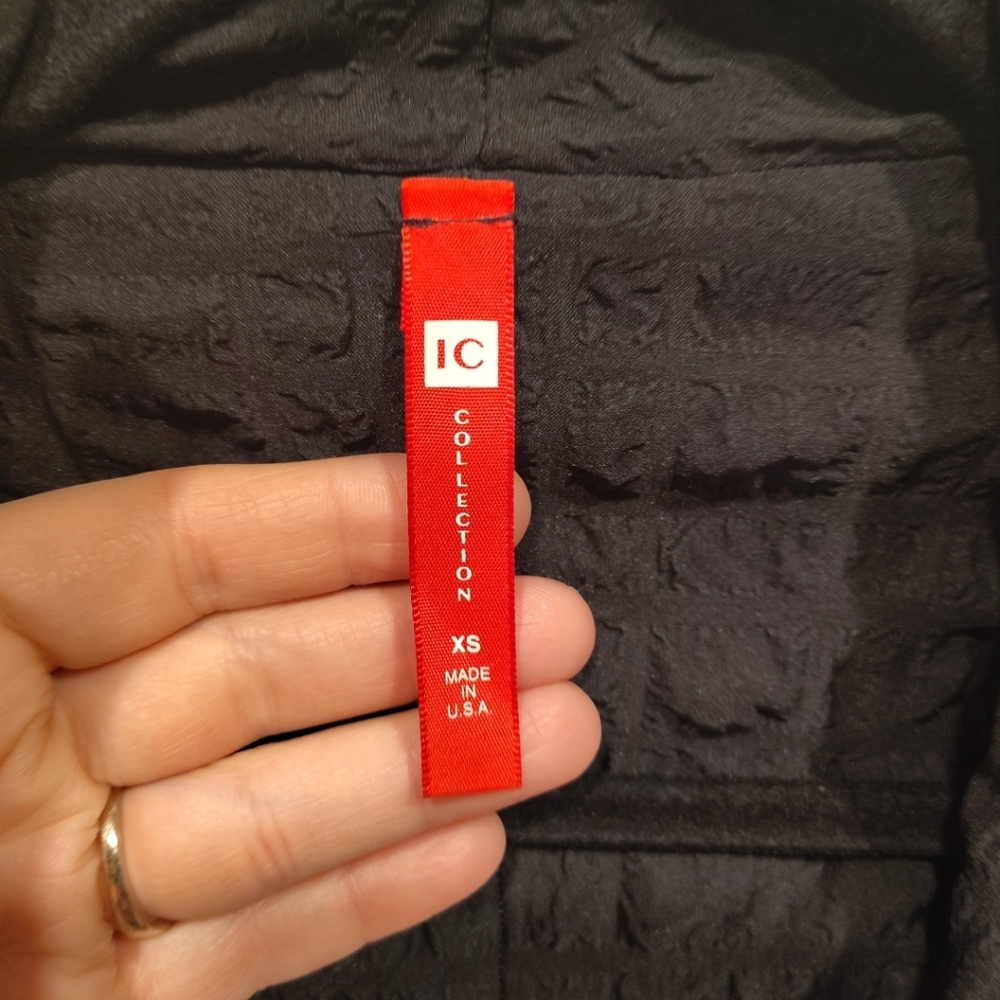 Ic Collection Women's Black Bubble Seersucker Art… - image 2